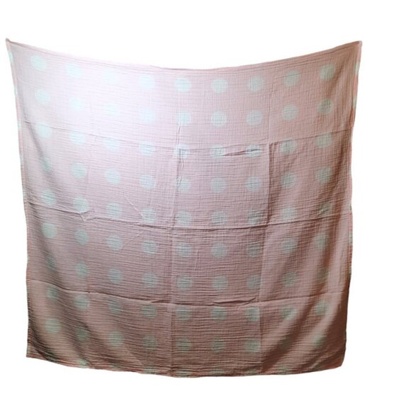 Cloud Island Target Polka Dot Pink Muslin Swaddle Lovey Blanket 45" X 48" - Picture 2 of 3